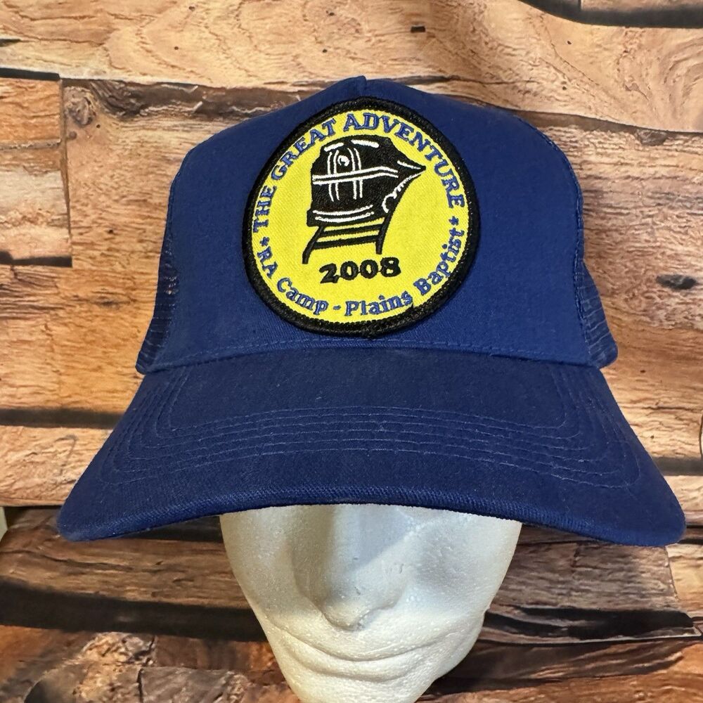 2008 RA Camp SnapBack Hat The Great Adventure Plains Baptist Retreat Center Blue